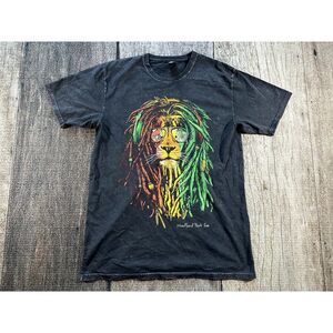 NWOT Rasta Zoo Shirt The Duck Company Large Wash Black WBK 306 L Dad Shirt